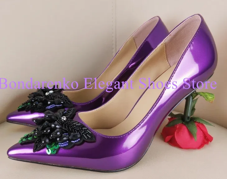 Crystal Decor Rose Heel Woman Pumps Shoes Fashion Pointed Toe Strange Heel Lady High Heels Shoes Large Size Banquet Single Shoes
Crystal Decor Rose Heel Woman Pumps Shoes Fashion Pointed Toe Strange Heel Lady High Heels Shoes Large Size Banquet Single Shoes