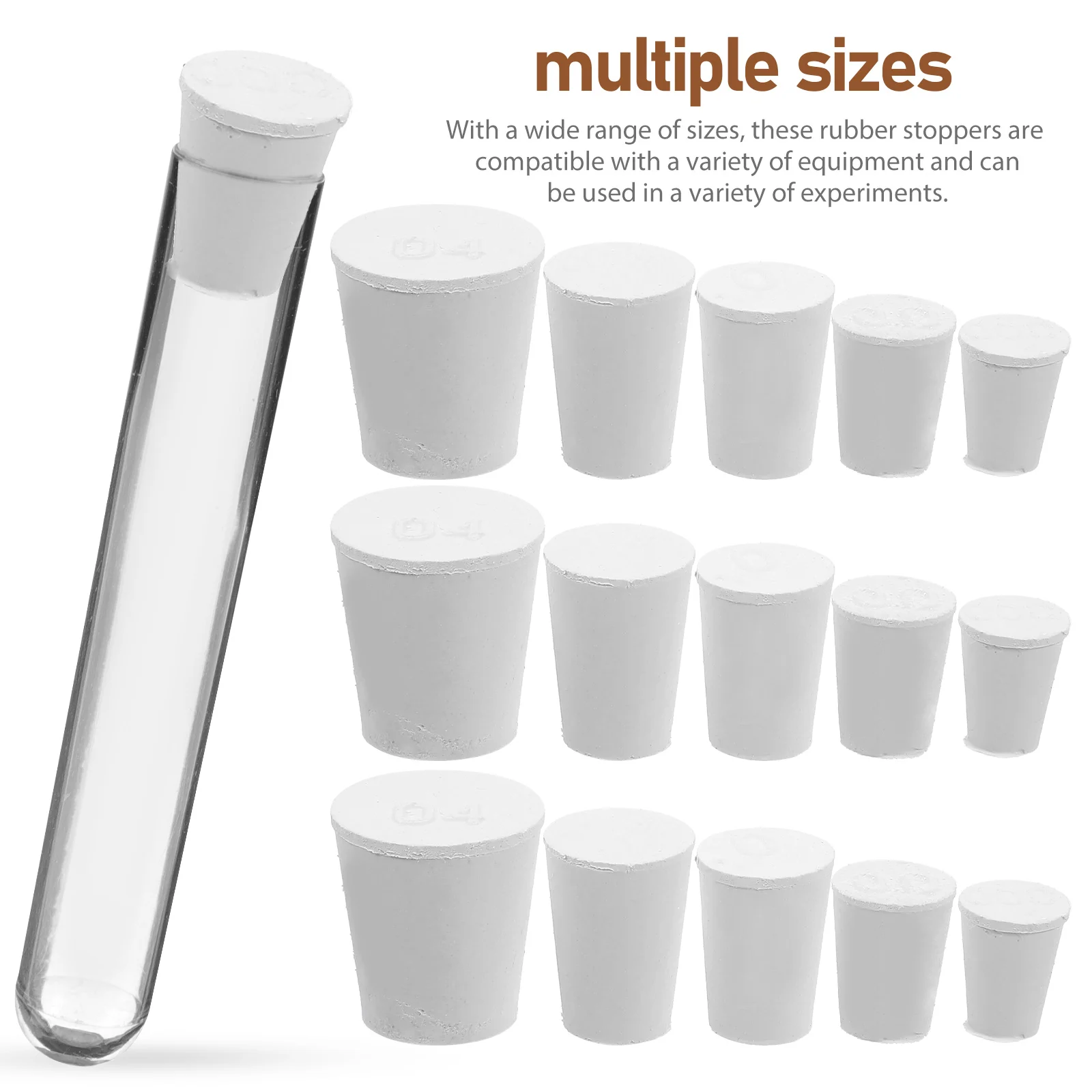 50pcs rubber Plugs Lab Sealing Stoppers Assorted Sizes Rubber Plugs For Glass Ports Replacement Parts For Laboratories Solid
50pcs rubber Plugs Lab Sealing Stoppers Assorted Sizes Rubber Plugs For Glass Ports Replacement Parts For Laboratories Solid