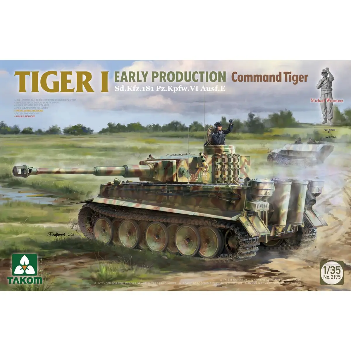 TAKOM 2195 1/35 Sd.Kfz.181 Pz.Kpfw.VI Ausf.E Tiger I Командный тигр ранней продукции — набор масштабной модели
TAKOM 2195 1/35 Sd.Kfz.181 Pz.Kpfw.VI Ausf.E Tiger I Командный тигр ранней продукции — набор масштабной модели