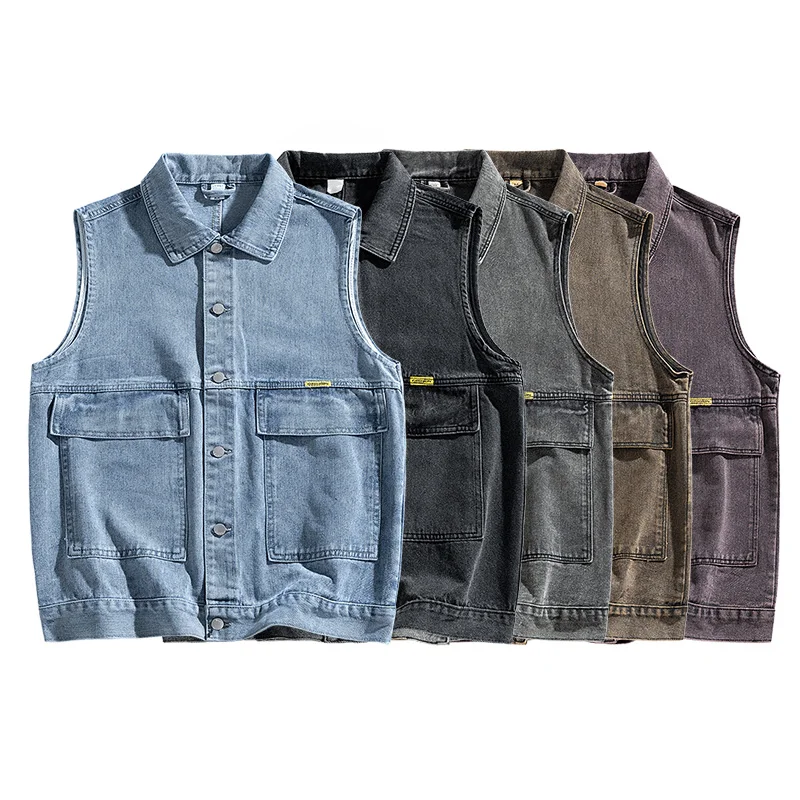 Denim Vest New Vest Men's Japanese Street Fashion Vest Jacket Washed Denim Vest Four Season Basic Unisex Versatile Jacket
Denim Vest New Vest Men's Japanese Street Fashion Vest Jacket Washed Denim Vest Four Season Basic Unisex Versatile Jacket