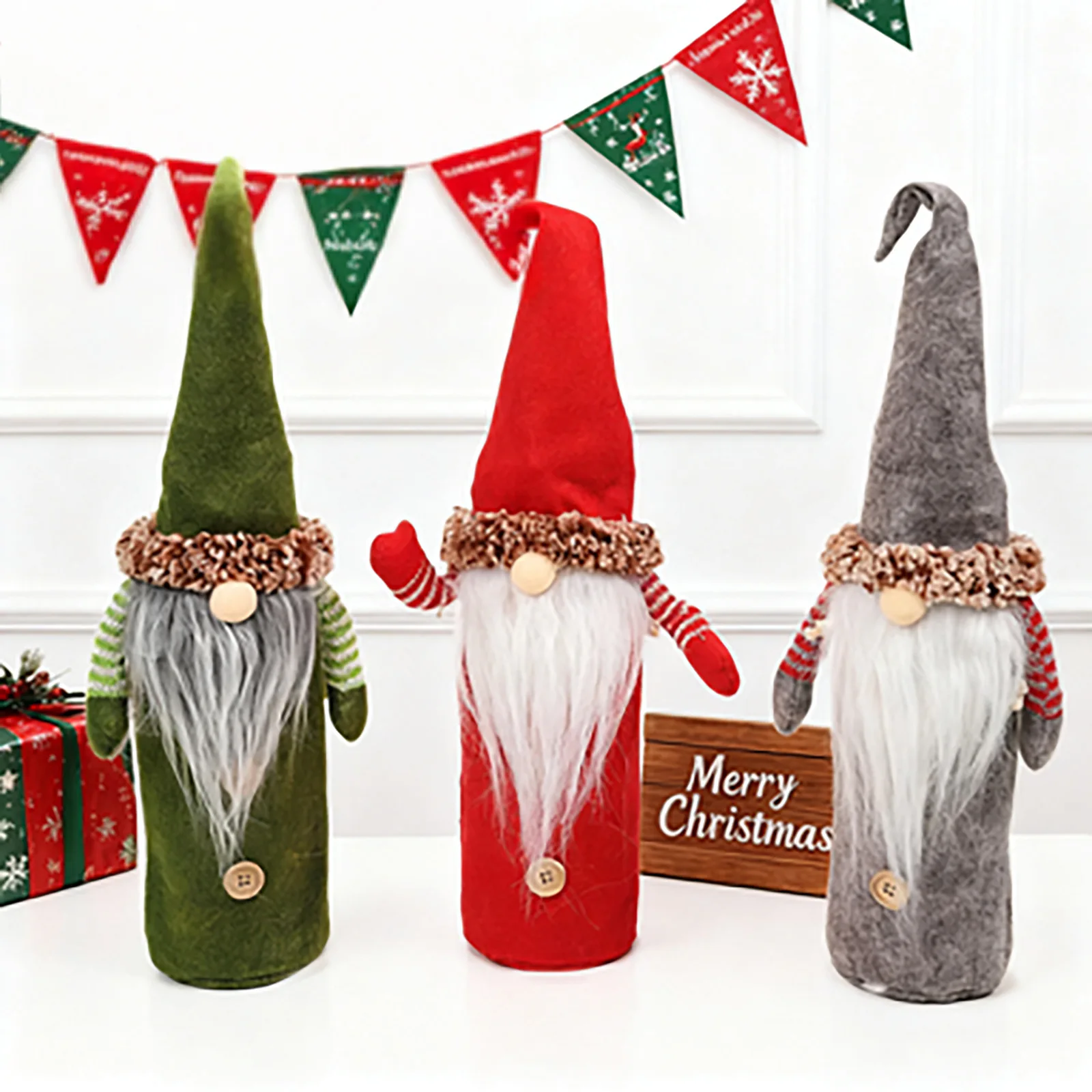3pcs/set, Creative Christmas Faceless Elderly Cartoon Clothes Wine Bottle Cover, For Holiday Scene Layout Christmas Table Decor
3pcs/set, Creative Christmas Faceless Elderly Cartoon Clothes Wine Bottle Cover, For Holiday Scene Layout Christmas Table Decor