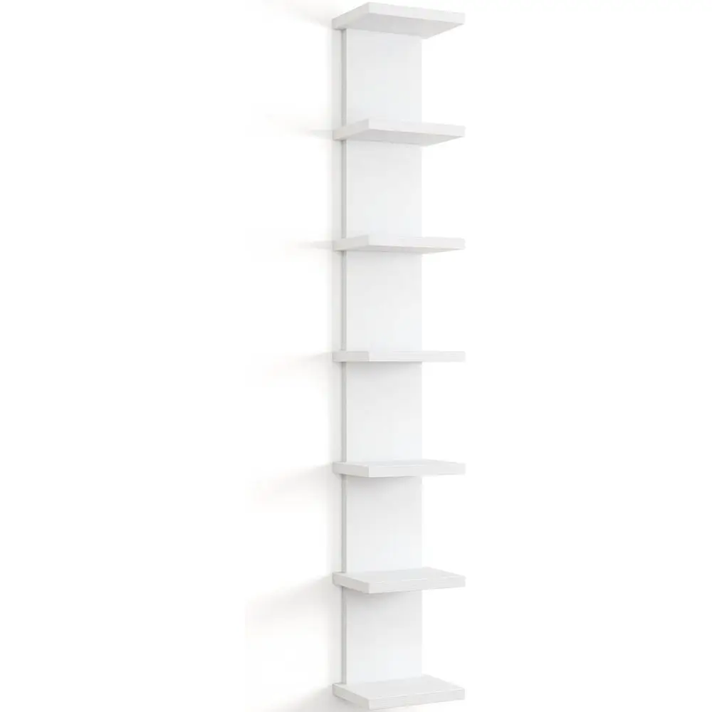 7 Tier Wall Shelf Unit, White Floating Shelves for Storage - Vertical Column Tower Design, Lack Wall Shelf Space Saving Organize
7 Tier Wall Shelf Unit, White Floating Shelves for Storage - Vertical Column Tower Design, Lack Wall Shelf Space Saving Organize