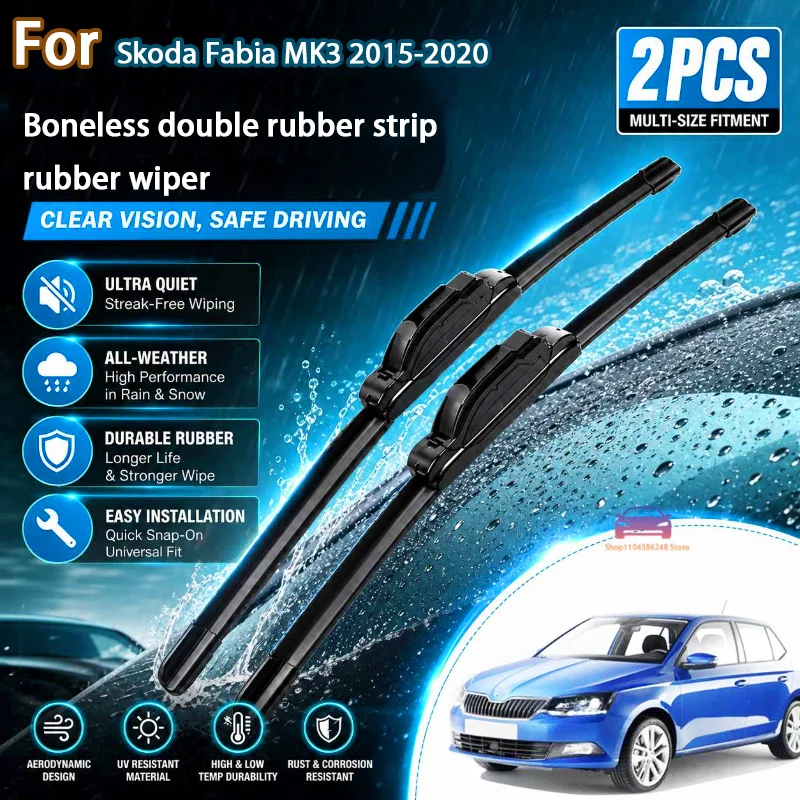 Front Wiper Blades For Skoda Fabia MK3 2015-2020 Windshield Windscreen Clean Window Car Rain Brushes 24"+16" Modification parts
Front Wiper Blades For Skoda Fabia MK3 2015-2020 Windshield Windscreen Clean Window Car Rain Brushes 24"+16" Modification parts