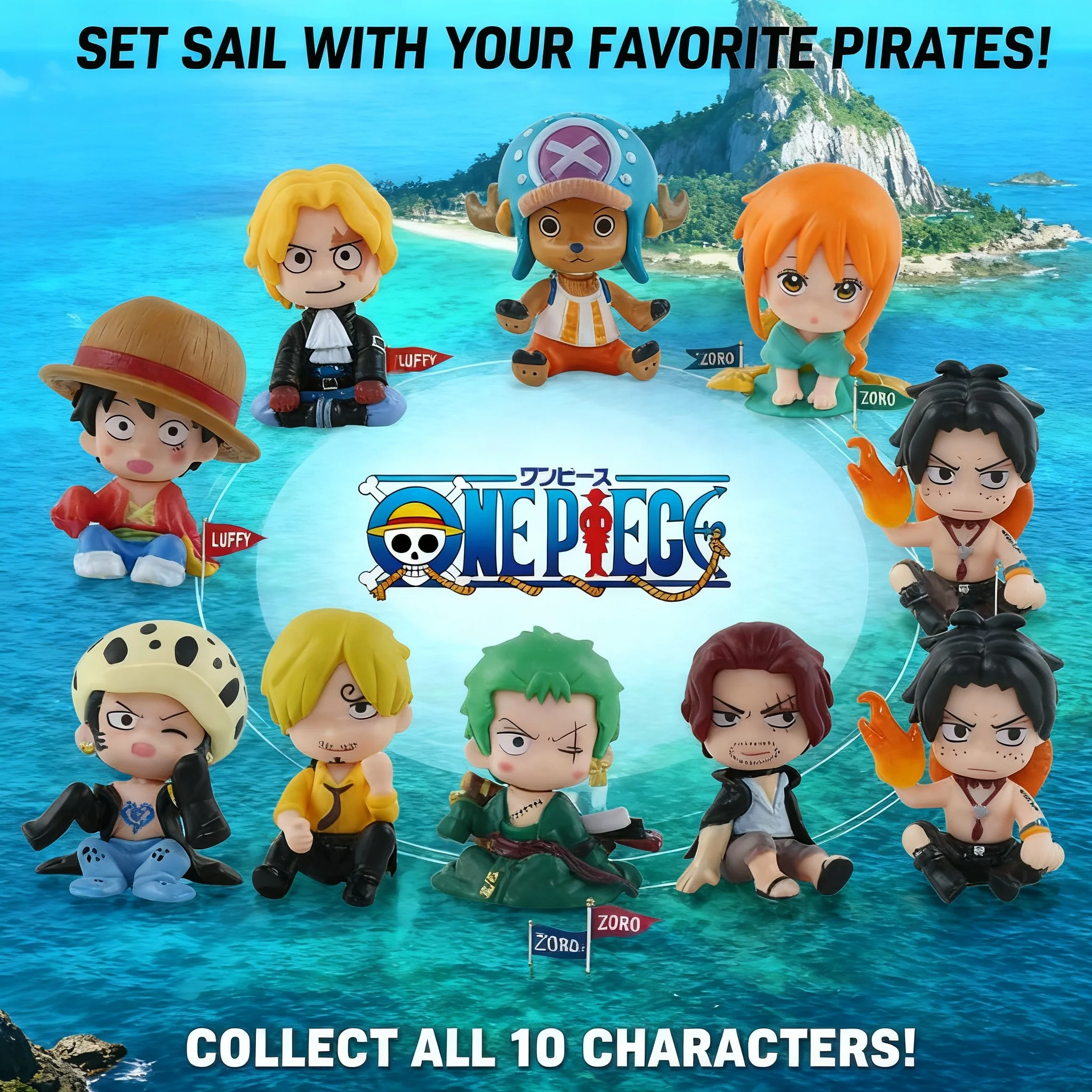 Набор из 10 фигурок персонажей аниме One Piece: Луффи, Зоро, Санджи, Нами, Чоппер, Лоу, Сабо, Марко, Эйс, Роджер. Коллекционные модели, игрушки, подарок.
Набор из 10 фигурок персонажей аниме One Piece: Луффи, Зоро, Санджи, Нами, Чоппер, Лоу, Сабо, Марко, Эйс, Роджер. Коллекционные модели, игрушки, подарок.
