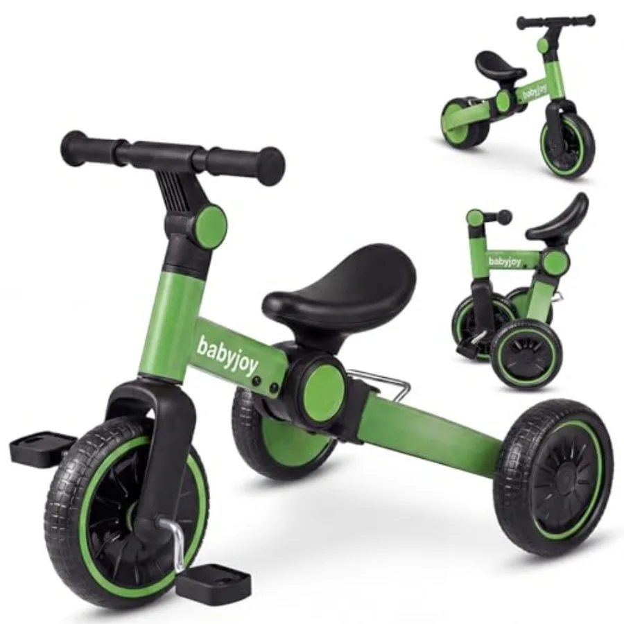 Toddler Bike for indoor and outdoor use, aluminum alloy frame, black color, 5-in-1 foldable design with removable pedals and ad
Toddler Bike for indoor and outdoor use, aluminum alloy frame, black color, 5-in-1 foldable design with removable pedals and ad