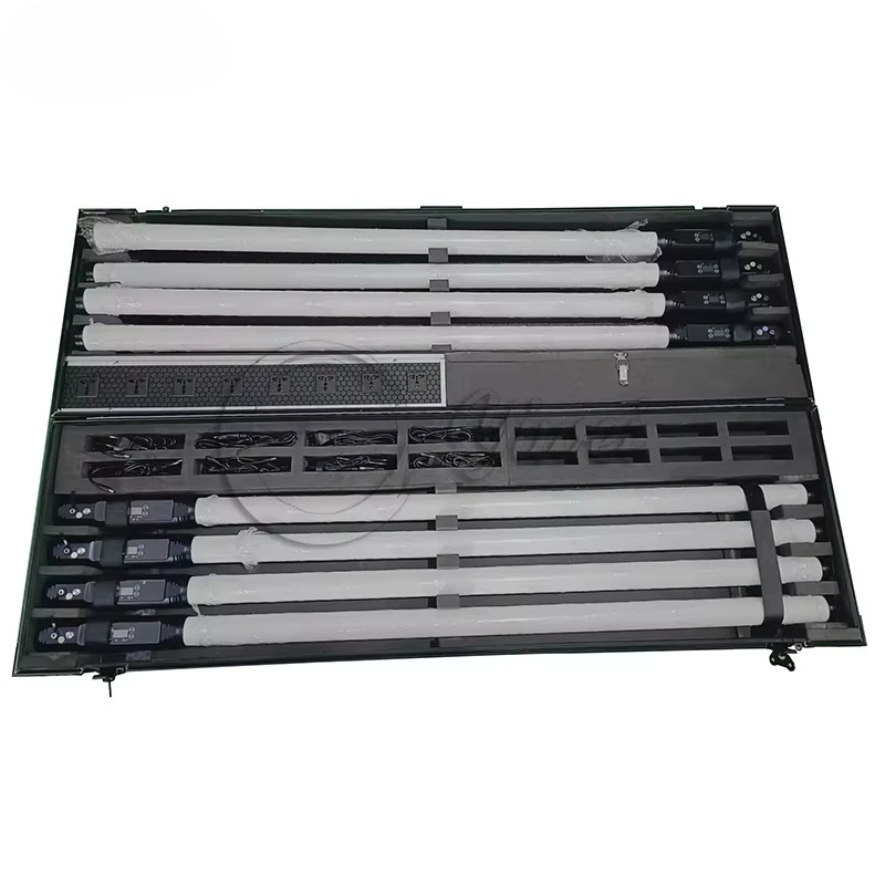 8 LED Tubes per Flight Case 360 Degrees Battery Operated Pixel Control Remote Wifi Wireless App Matrix
8 LED Tubes per Flight Case 360 Degrees Battery Operated Pixel Control Remote Wifi Wireless App Matrix