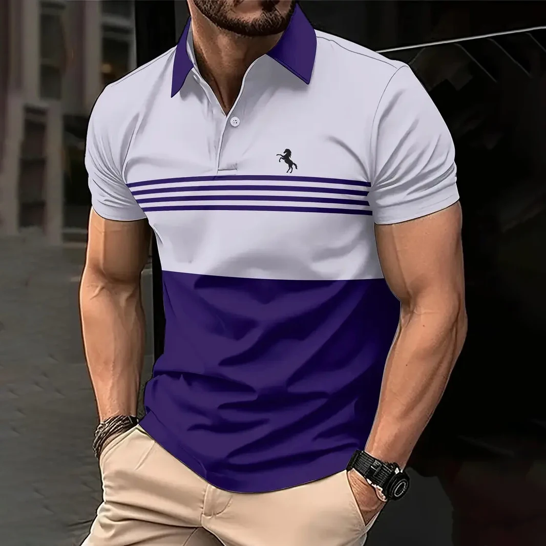 2025 Men's Fashion Color Block Shirt Lapel Golf Shirt Short Sleeve Printed Button Clothing Fashion Design Casual Breathable POLO
2025 Men's Fashion Color Block Shirt Lapel Golf Shirt Short Sleeve Printed Button Clothing Fashion Design Casual Breathable POLO