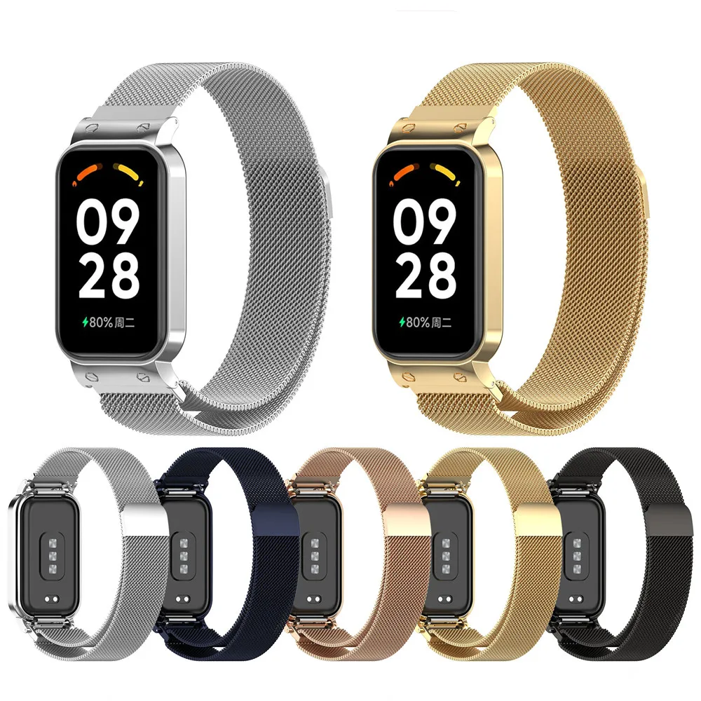 Ремешок из нержавеющей стали для Xiaomi smart Band 8, активный сменный Браслет с рамкой и магнитной застежкой для часов
Ремешок из нержавеющей стали для Xiaomi smart Band 8, активный сменный Браслет с рамкой и магнитной застежкой для часов