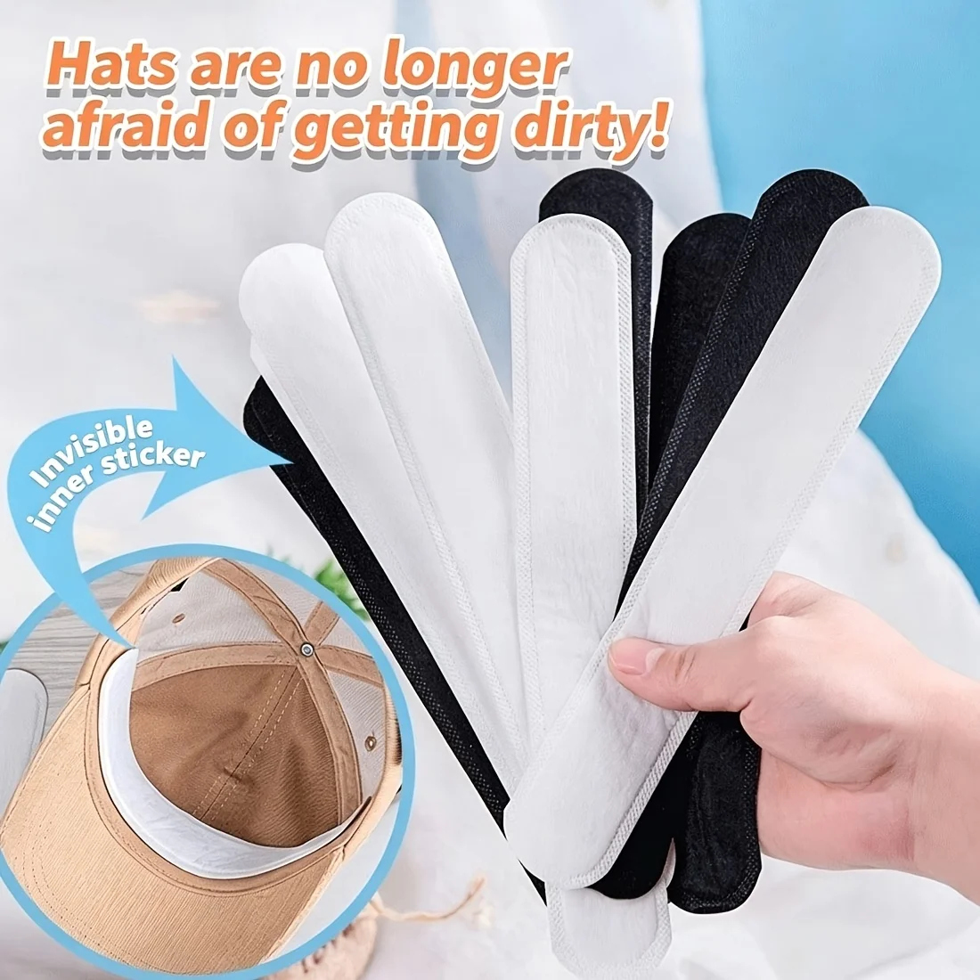 10/50/100PCS Hat Sweat Absorber Stickers Summer Cap Liner Bands Sweatband Visor Hats Size Reducer Adhesive Sweat Absorbing Pads
10/50/100PCS Hat Sweat Absorber Stickers Summer Cap Liner Bands Sweatband Visor Hats Size Reducer Adhesive Sweat Absorbing Pads