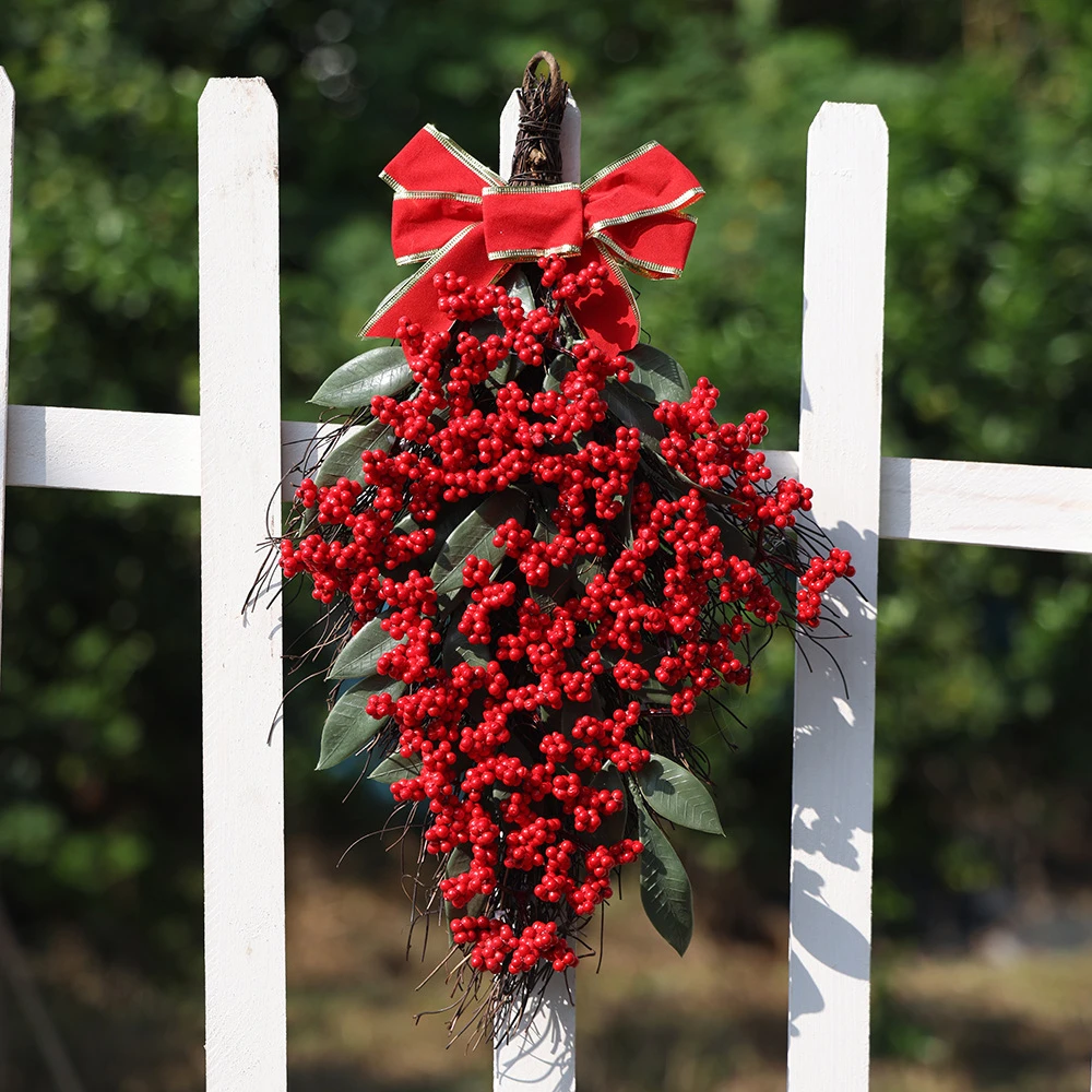 New Arrival: Poinsettia Wreath, Christmas Decoration, Wall Hanging, Artificial Upside-Down Tree, 30x50 cm
New Arrival: Poinsettia Wreath, Christmas Decoration, Wall Hanging, Artificial Upside-Down Tree, 30x50 cm