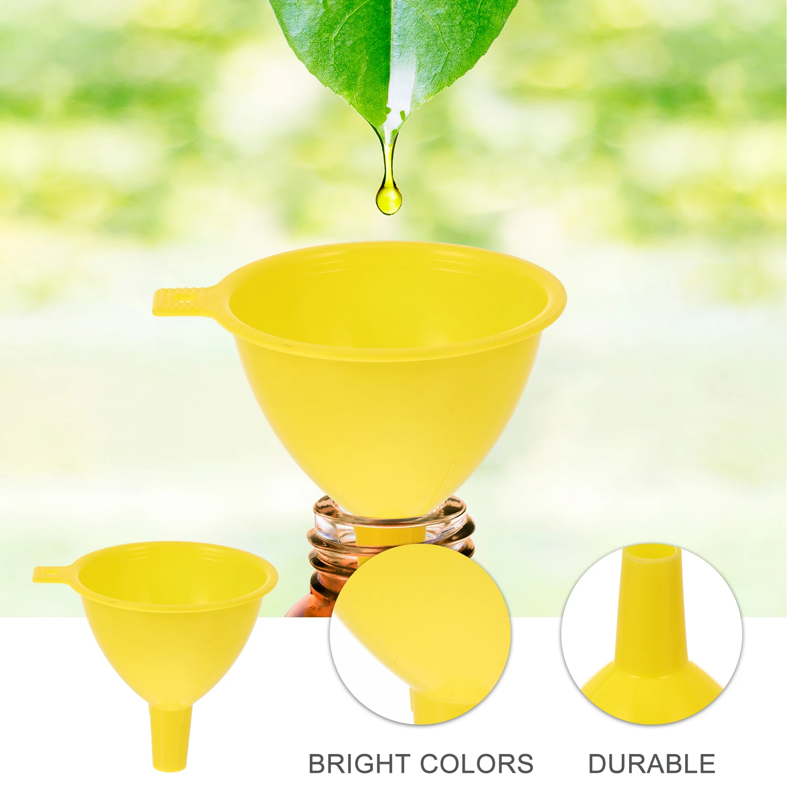 20pcs Plastic Funnel Small Funnels for Liquids Strainer Yellow Lightweight Kitchen Experiment Tools Storage
20pcs Plastic Funnel Small Funnels for Liquids Strainer Yellow Lightweight Kitchen Experiment Tools Storage