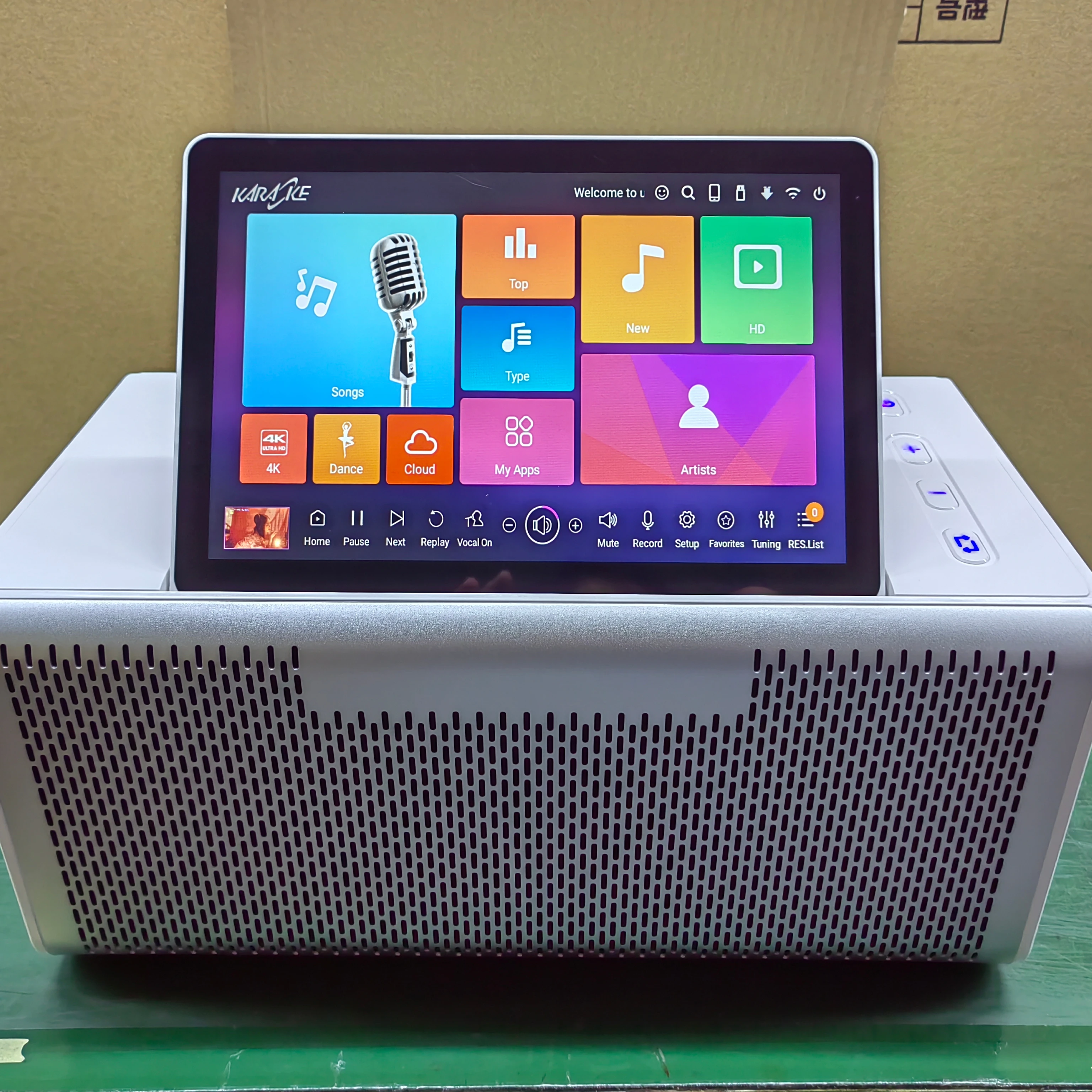 All-In-One New Model Multifunctional Karaoke Speaker Multi-Touch Smart Screen Audio Sound Equipment Featuring Built-In Amplifier
All-In-One New Model Multifunctional Karaoke Speaker Multi-Touch Smart Screen Audio Sound Equipment Featuring Built-In Amplifier