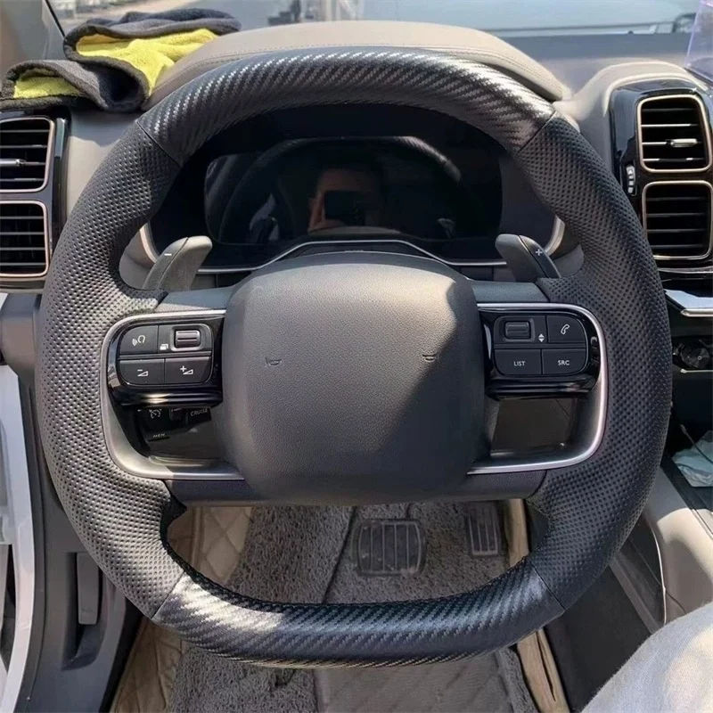 Чехол на руль автомобиля из натуральной кожи на заказ для Citroen C5 AIRCROSS C4 C4L C5X, оплетка на руль, автомобильный аксессуар
Чехол на руль автомобиля из натуральной кожи на заказ для Citroen C5 AIRCROSS C4 C4L C5X, оплетка на руль, автомобильный аксессуар