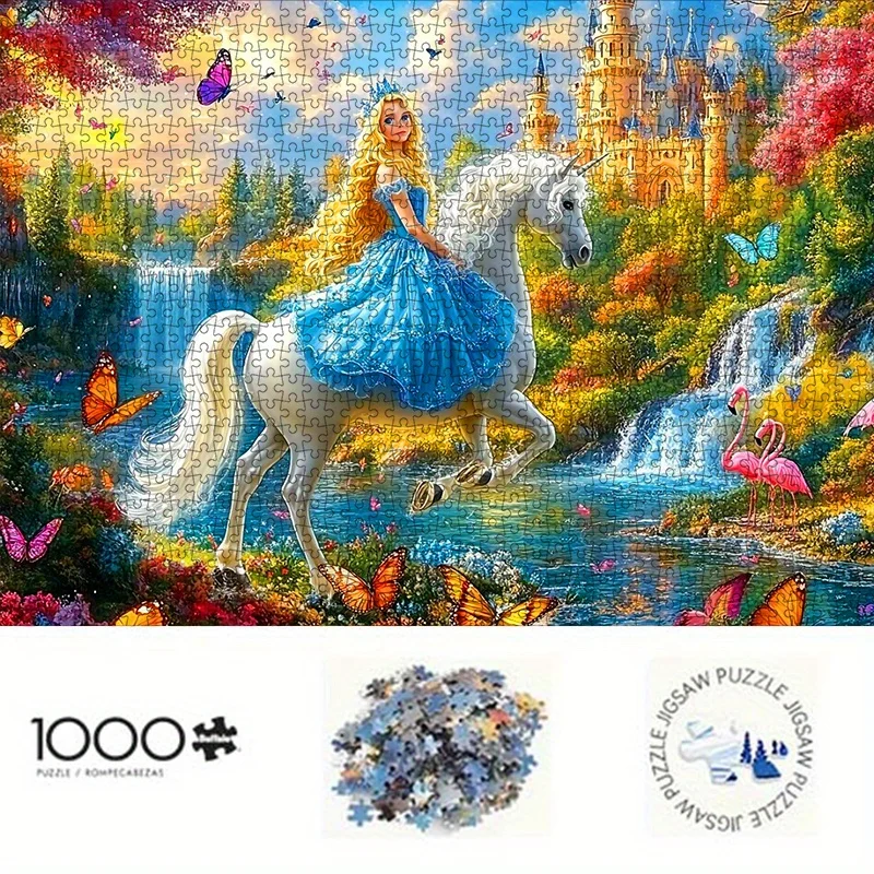 1000 шт. бумажный пазл, головоломка «сделай сам», (фантазийный единорог и замок принцессы, красивая сказочная сцена, подходит для девочек) для взрослых
1000 шт. бумажный пазл, головоломка «сделай сам», (фантазийный единорог и замок принцессы, красивая сказочная сцена, подходит для девочек) для взрослых