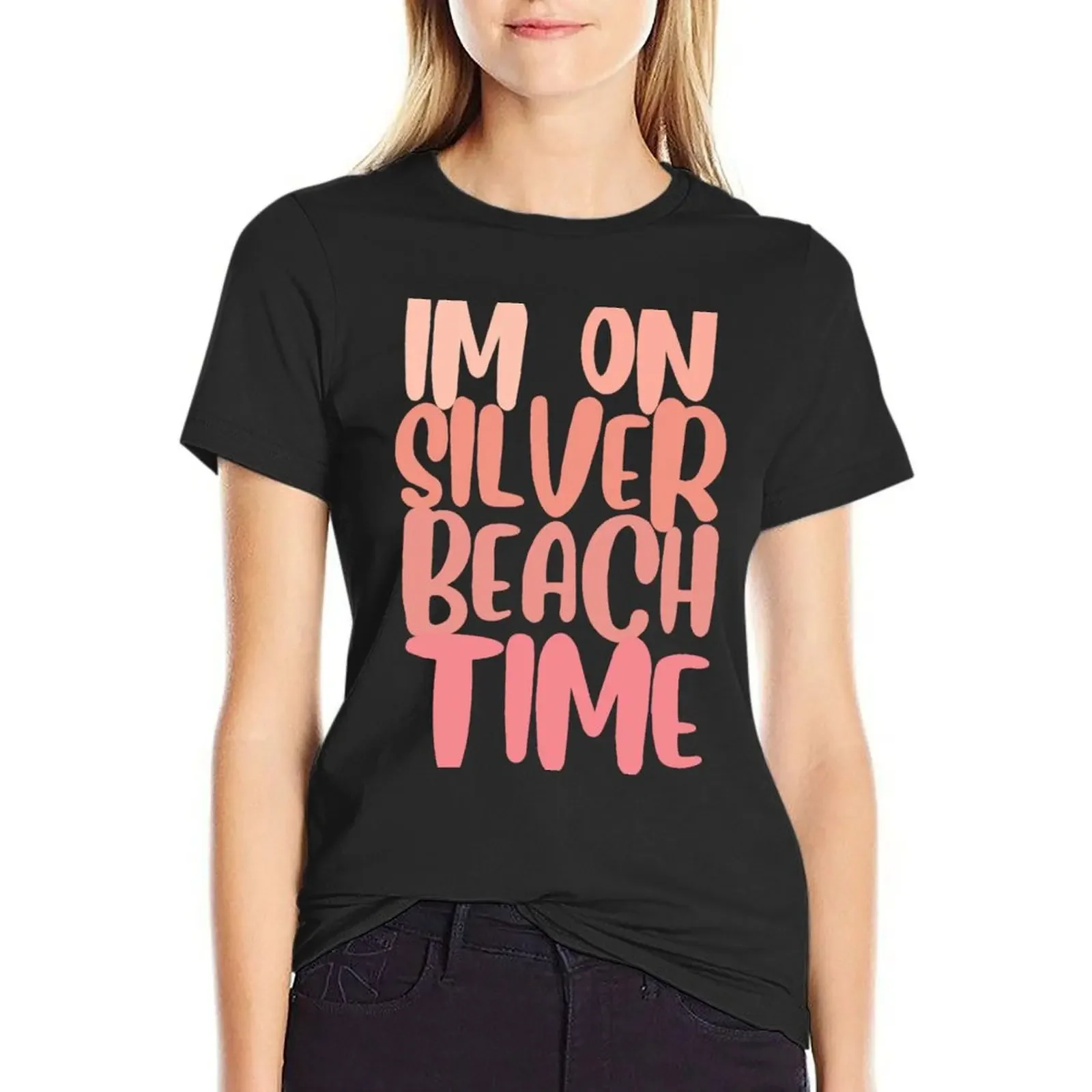 Silver Beach Time Pink T-Shirt Short sleeve tee cute clothes aesthetic clothes tight shirts for Women
Silver Beach Time Pink T-Shirt Short sleeve tee cute clothes aesthetic clothes tight shirts for Women
