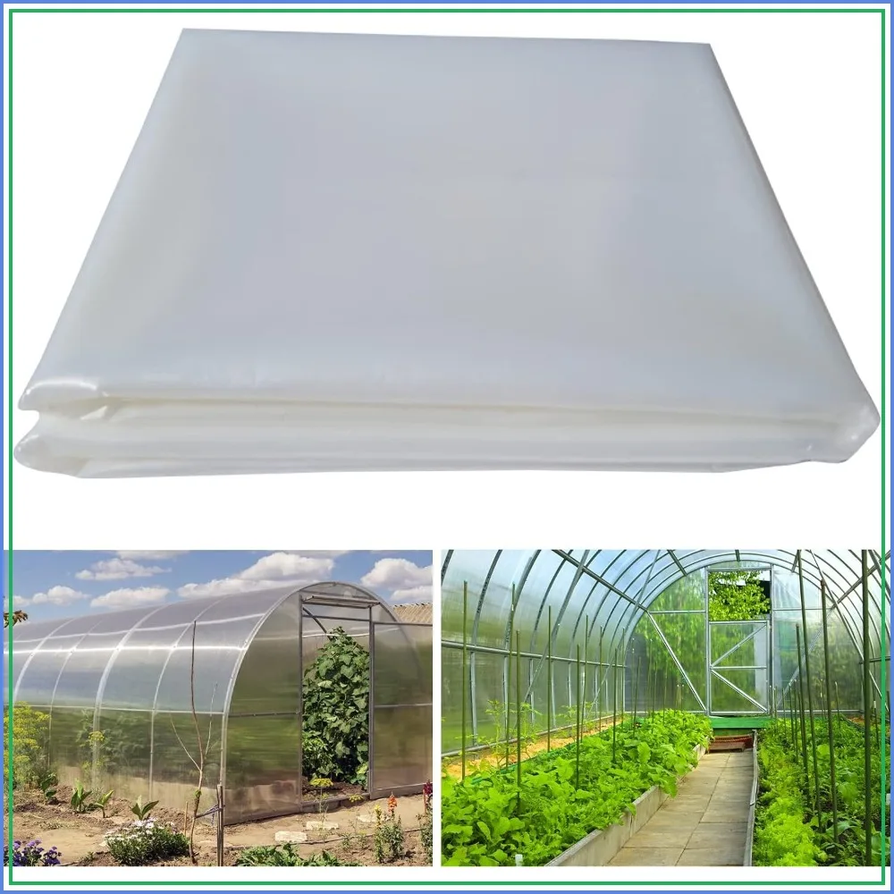6 mil (8ft x 25ft) 100% Virgin Material Greenhouse Plastic, 5-Layer UV Protection, Anti-Drip, Anti-Fog, Thermal, 4-Year Lifespan
6 mil (8ft x 25ft) 100% Virgin Material Greenhouse Plastic, 5-Layer UV Protection, Anti-Drip, Anti-Fog, Thermal, 4-Year Lifespan