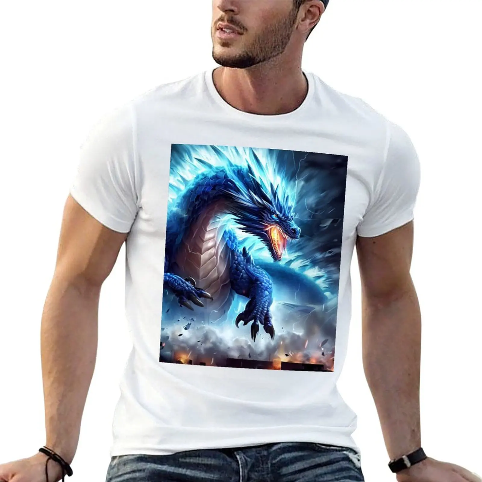 Azure Lightning Dragon T-Shirt man t shirts cotton cotton tshirt 100% T-Shirt
Azure Lightning Dragon T-Shirt man t shirts cotton cotton tshirt 100% T-Shirt