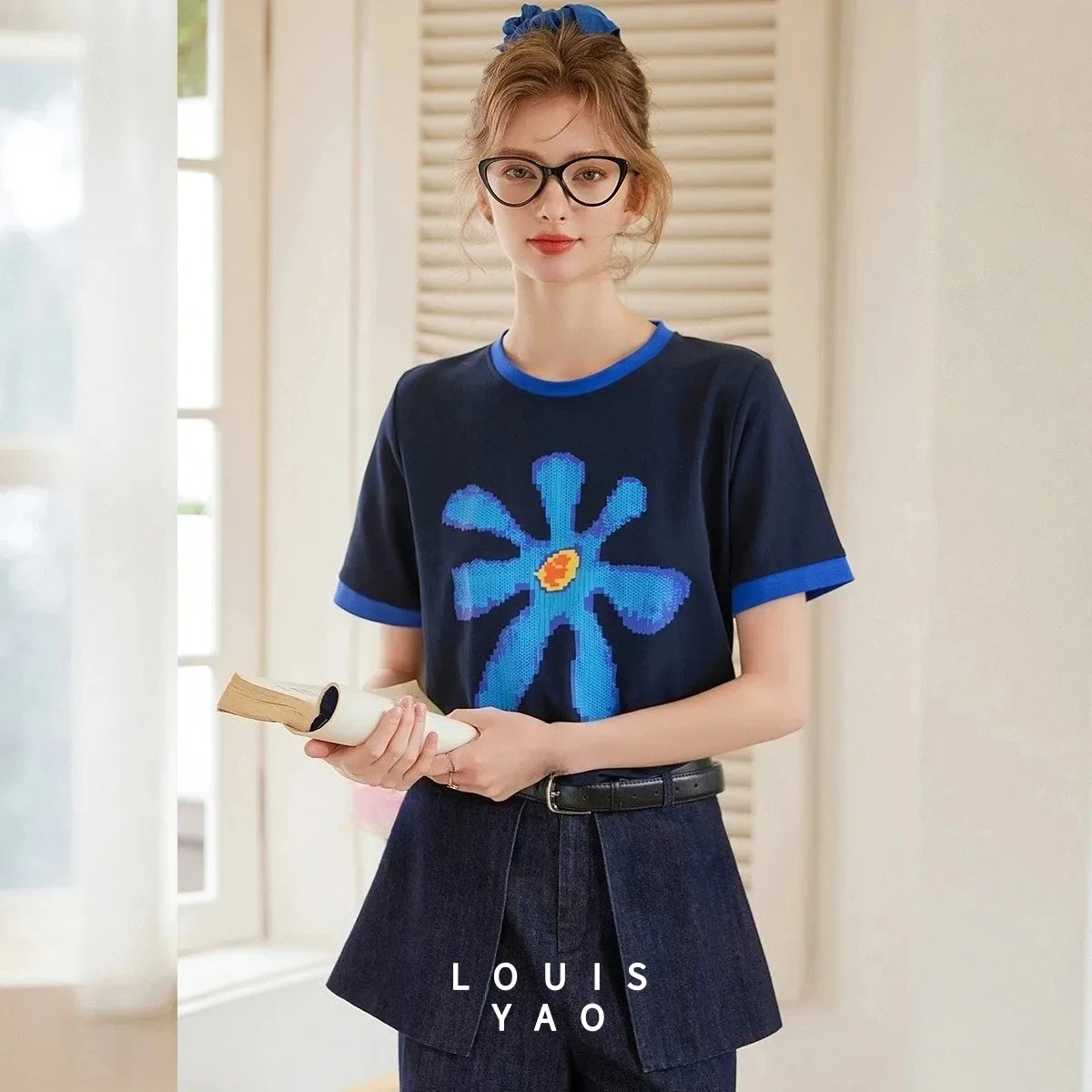 LOUISYAO Contrast Colours Printed Short Sleeve T-shirt 2025 Summer Tee Patchwork Loose Casual Peplum Women's Tops
LOUISYAO Contrast Colours Printed Short Sleeve T-shirt 2025 Summer Tee Patchwork Loose Casual Peplum Women's Tops