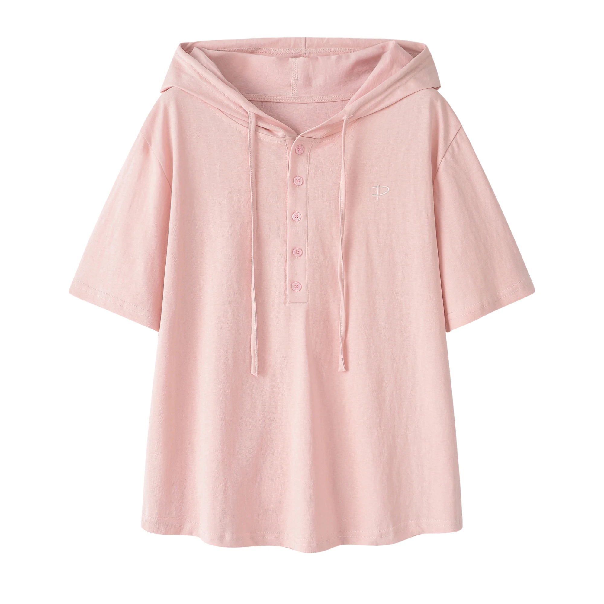 Розовая женская футболка с капюшоном из смесового хлопка, новый летний дизайн 2024 года, уникальный повседневный топ во французском стиле
Розовая женская футболка с капюшоном из смесового хлопка, новый летний дизайн 2024 года, уникальный повседневный топ во французском стиле