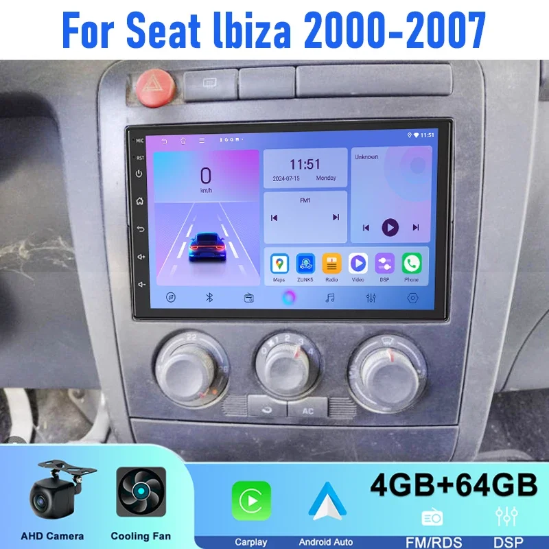 4+64GB Apple Carplay Android 15 8+128GB 7'' Car Radio For Seat Ibiza 2000-2007 Auto Steering Wheel Control Bluetooth Google Map
4+64GB Apple Carplay Android 15 8+128GB 7'' Car Radio For Seat Ibiza 2000-2007 Auto Steering Wheel Control Bluetooth Google Map