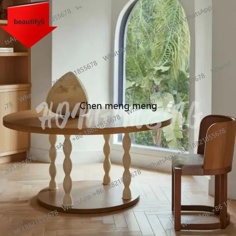 Q181 Retro light luxury pure solid wood dining table small round table French ash wood home dining table combination
Q181 Retro light luxury pure solid wood dining table small round table French ash wood home dining table combination