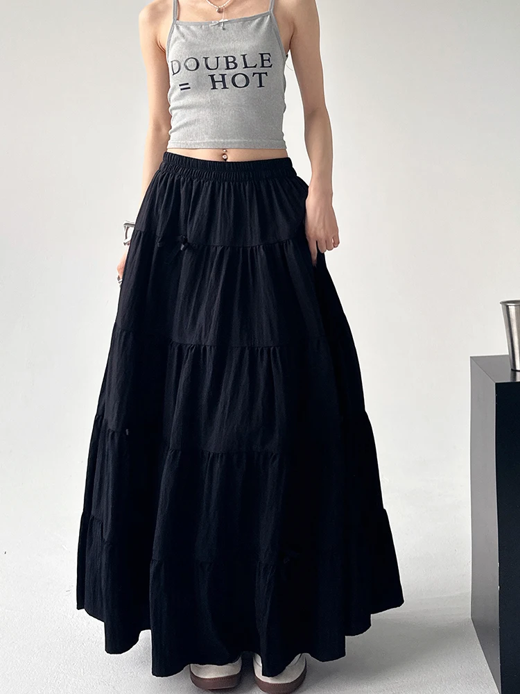Elegant Black Knot Half Skirt Women's Spring 2026 New Elastic Waist Slimming Unique Versatile Long Skirt Trendy
Elegant Black Knot Half Skirt Women's Spring 2026 New Elastic Waist Slimming Unique Versatile Long Skirt Trendy