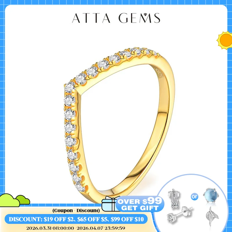 ATTAGEMS Moissanite Diamond 18K Plated Rings Jewelry Moissanite Chevron Shared Prong Set Dainty Wedding Band with 1.5 MM Stones
ATTAGEMS Moissanite Diamond 18K Plated Rings Jewelry Moissanite Chevron Shared Prong Set Dainty Wedding Band with 1.5 MM Stones