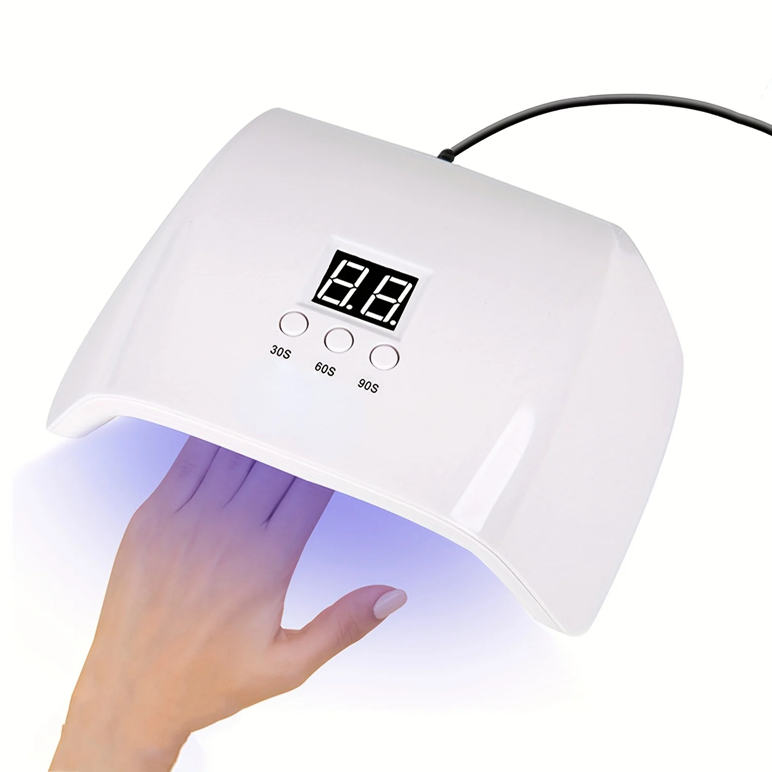 120W High-Power Nail Lamp - Fast Curing UV LED Light - 3 Timer Settings - Smart Sensor - Suitable for All Gel Polishes
120W High-Power Nail Lamp - Fast Curing UV LED Light - 3 Timer Settings - Smart Sensor - Suitable for All Gel Polishes