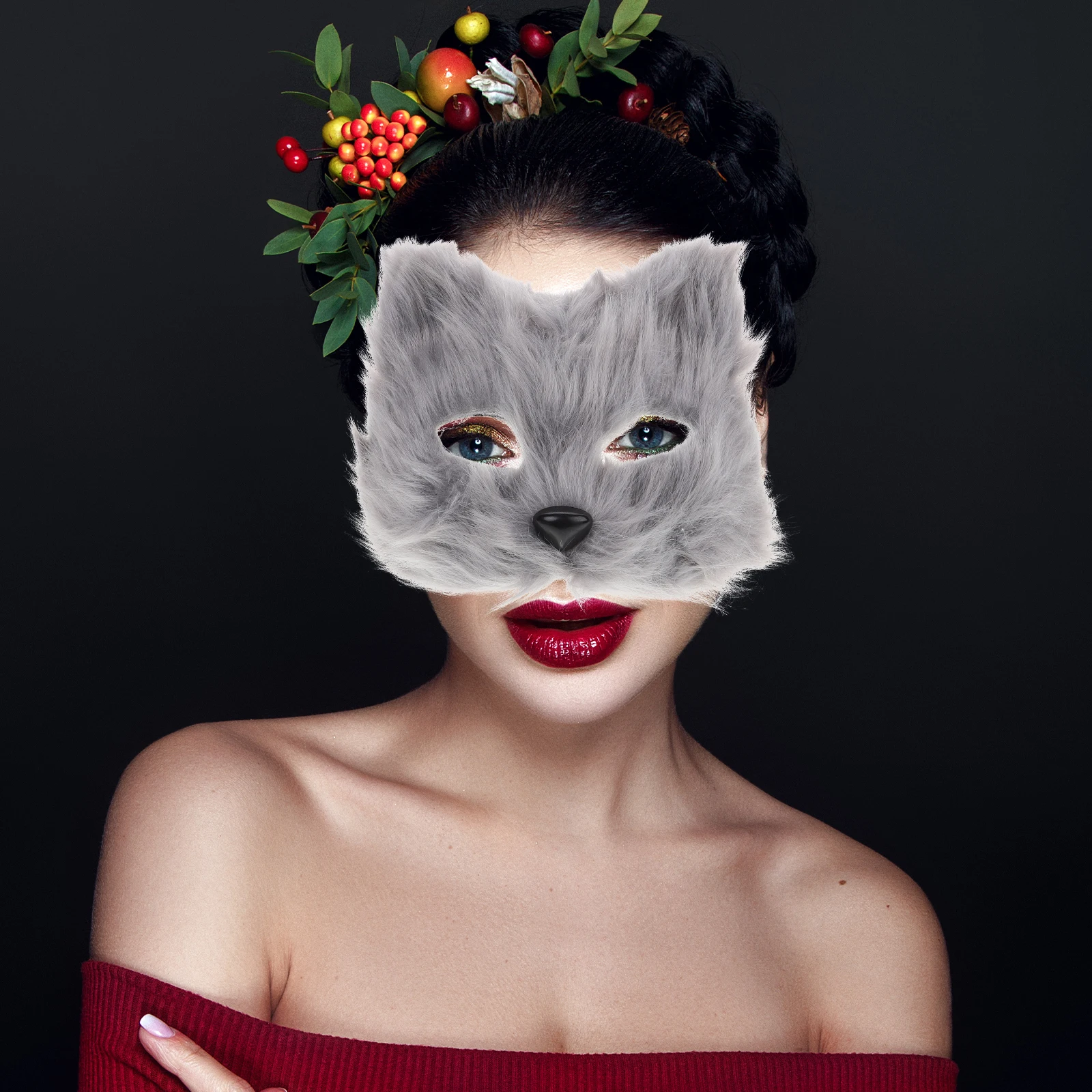 Half Face Mask Wolf Costume Kids Faux Fox Cat Headband Ears Aldult Black Cosplay Men Women
Half Face Mask Wolf Costume Kids Faux Fox Cat Headband Ears Aldult Black Cosplay Men Women