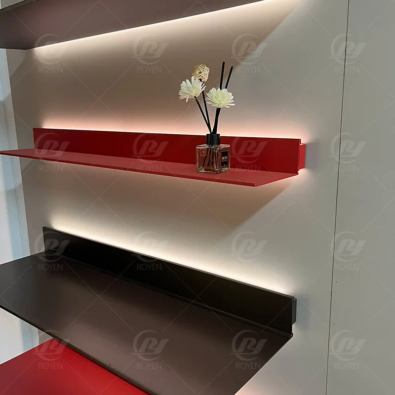 Royen Minimalist Custom Length Metal Aluminum L Shape Wall Decoration Shelves With Led Light Strip
Royen Minimalist Custom Length Metal Aluminum L Shape Wall Decoration Shelves With Led Light Strip