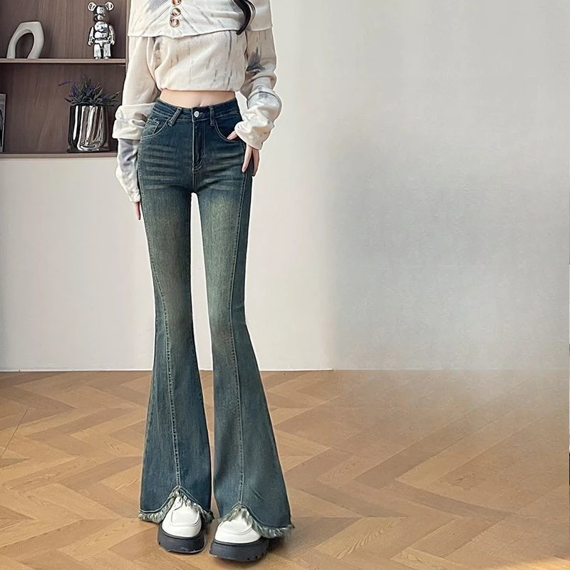 High Waist Wide Leg Jeans Women's plus Size Slit Slim Fit Big Size Summer Long Pants Floor Length Bell Bottoms TT729
High Waist Wide Leg Jeans Women's plus Size Slit Slim Fit Big Size Summer Long Pants Floor Length Bell Bottoms TT729