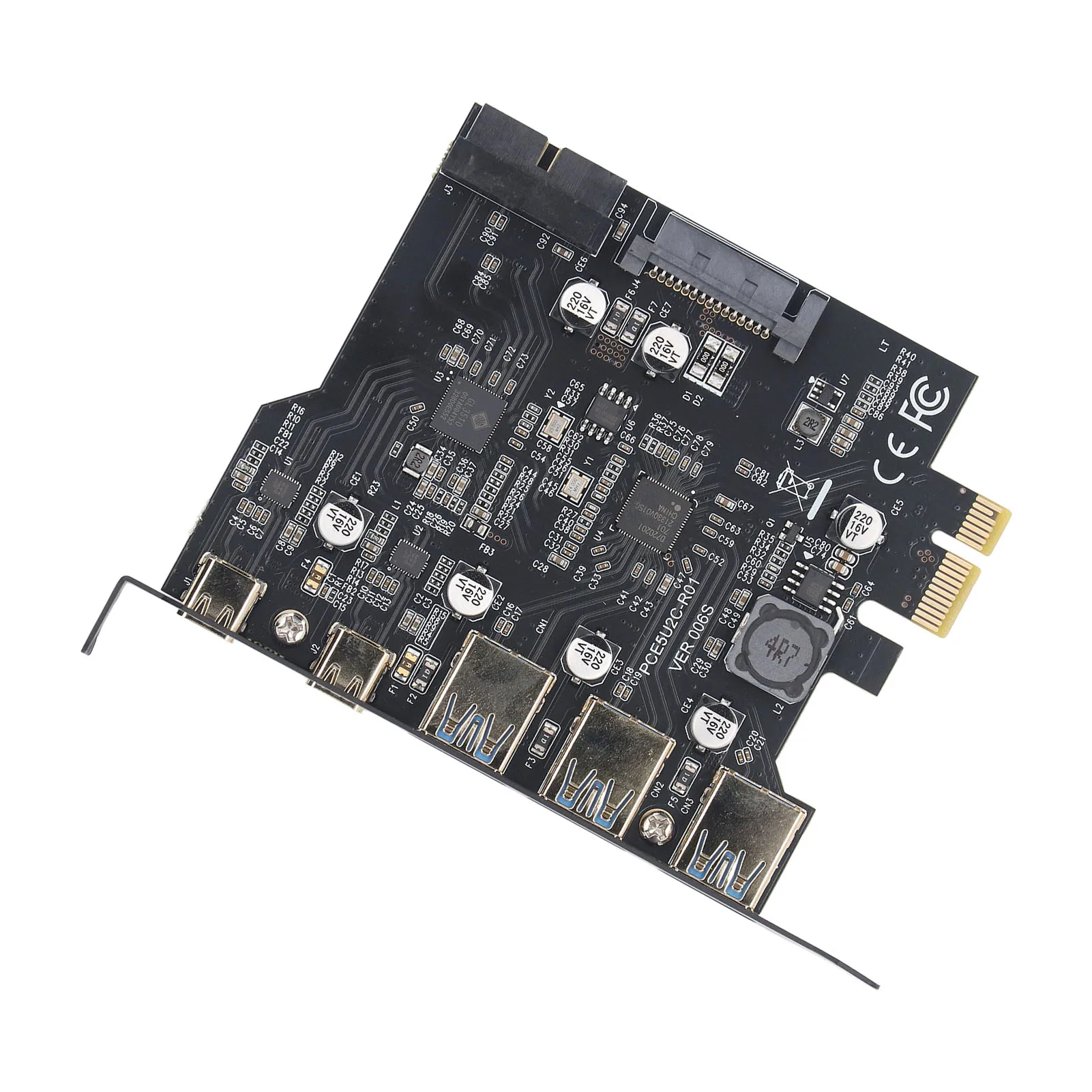 PCIe to USB 3.2 Gen 1 Card 5Gbps 3 USB Type A 2 USB Type C 5 Port PCI Express Expansion Card for Win for Linux for OS X PC
PCIe to USB 3.2 Gen 1 Card 5Gbps 3 USB Type A 2 USB Type C 5 Port PCI Express Expansion Card for Win for Linux for OS X PC
