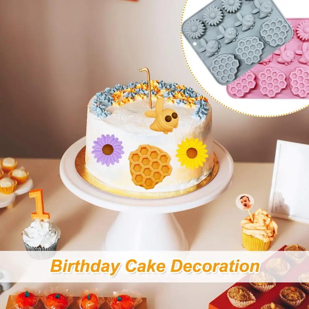 11 Cavity Honeycomb Bee Flower Silicone Molds Fondant Candy Chocolate Mould Handmade Gummy Pastry Baking Tools for Cookie
11 Cavity Honeycomb Bee Flower Silicone Molds Fondant Candy Chocolate Mould Handmade Gummy Pastry Baking Tools for Cookie