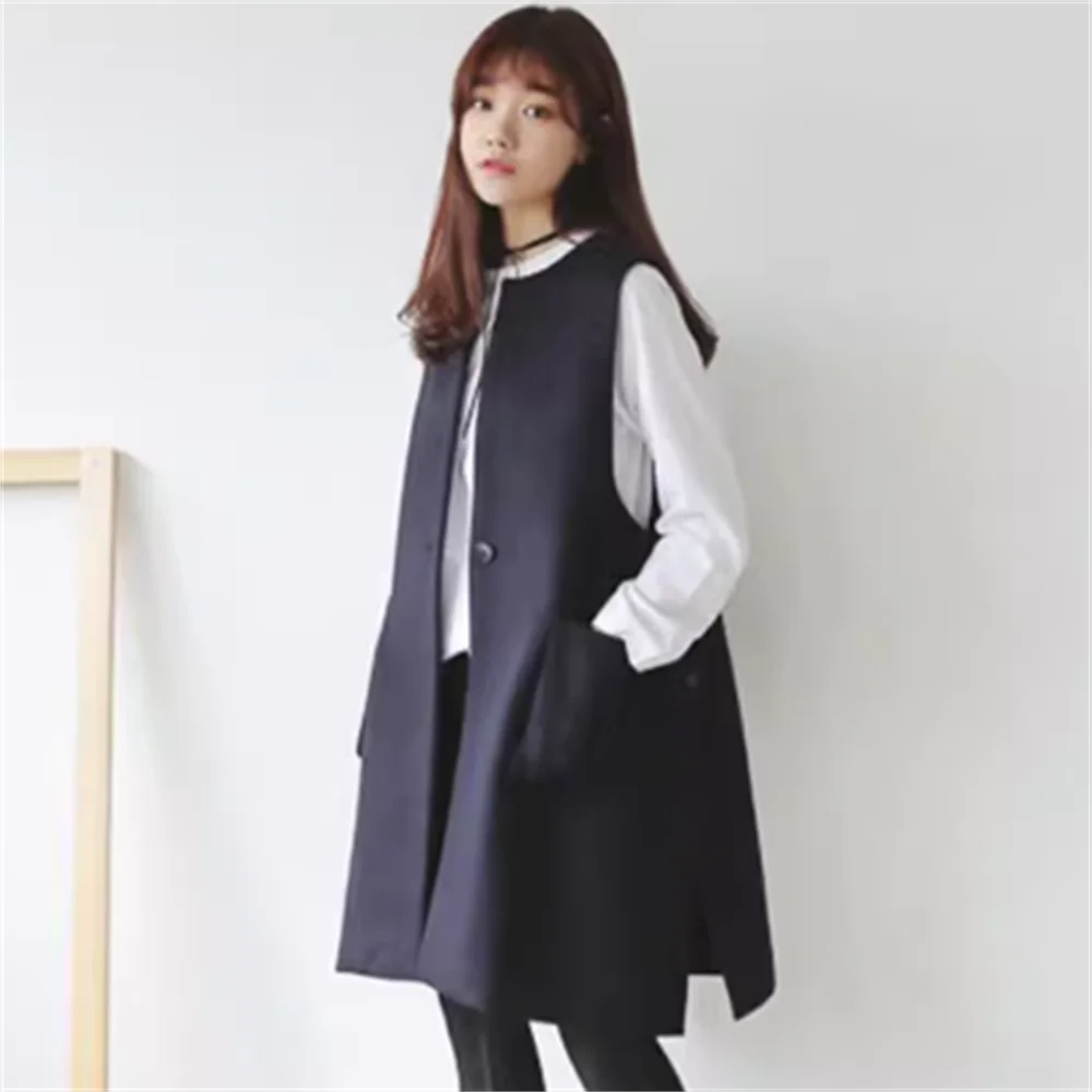 Woolen vest women coat long spring and autumn 2023 new design irregular round-neck jacket
Woolen vest women coat long spring and autumn 2023 new design irregular round-neck jacket