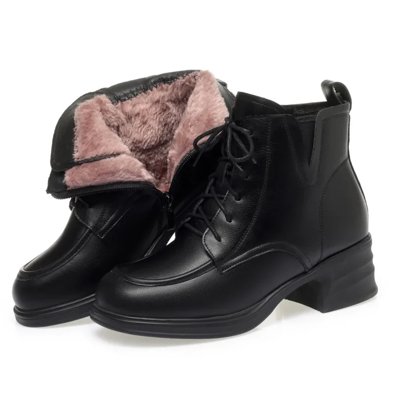 4.5cm Fall Winter Comfortable Thick Bottom Short Plush Ankle Boots Women 2024 Warm Fur Shoes Soft Leather Office Mom Snow Boots
4.5cm Fall Winter Comfortable Thick Bottom Short Plush Ankle Boots Women 2024 Warm Fur Shoes Soft Leather Office Mom Snow Boots