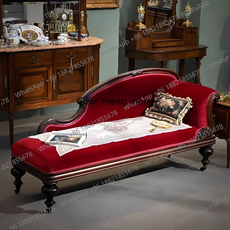 French retro solid wood carving flower concubine sofa American living room flannel beauty couch reclining chair
French retro solid wood carving flower concubine sofa American living room flannel beauty couch reclining chair