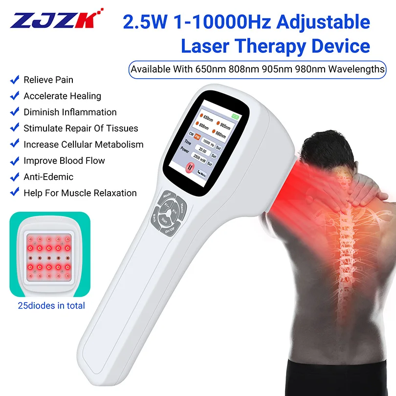 New Arrival 980nm 905nm 808nm 660nm 2.5W Physiotherapy Instrument Foot Laser Treatment for Anti-inflammation & Pain Relief
New Arrival 980nm 905nm 808nm 660nm 2.5W Physiotherapy Instrument Foot Laser Treatment for Anti-inflammation & Pain Relief