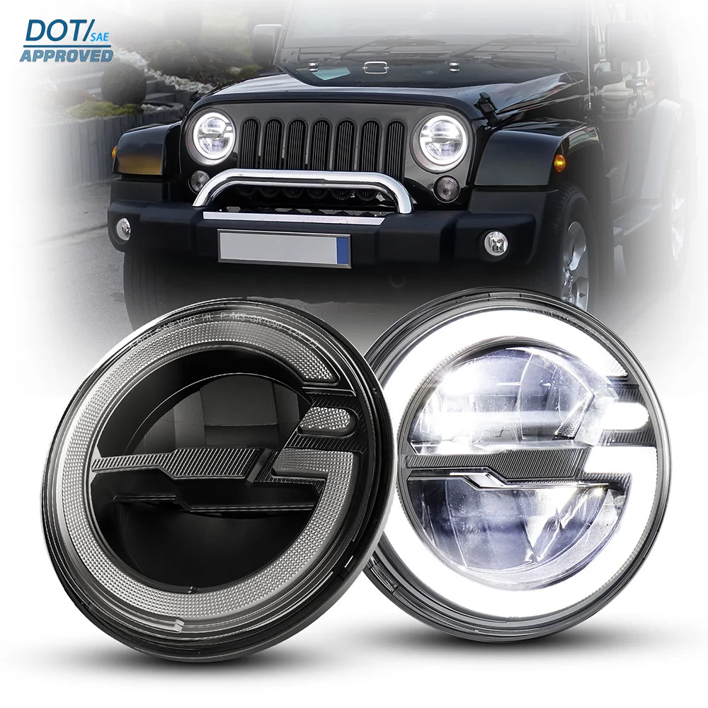DOT 7 Inch LED Headlamp For Jeep Wrangler JK TJ 1997-2017 H4 Hi-Lo Beam Turn Signal W/ DRL Light Assembly 55078148AA 55055032AC
DOT 7 Inch LED Headlamp For Jeep Wrangler JK TJ 1997-2017 H4 Hi-Lo Beam Turn Signal W/ DRL Light Assembly 55078148AA 55055032AC