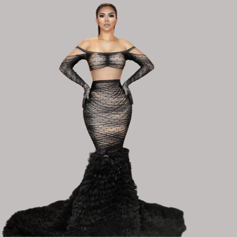 Black Long Sleeve Mermaid Long Dress Gloves Singer Dance Stage Birthday Party Evening Party Club Celebrate Drag Queen Costumes
Black Long Sleeve Mermaid Long Dress Gloves Singer Dance Stage Birthday Party Evening Party Club Celebrate Drag Queen Costumes