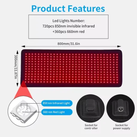Dual Light Therapy Belt for Body Near Infrared & Red Light Wearable Pads for Knee Waist Elbow Pain & Muscle Soreness Relief
Dual Light Therapy Belt for Body Near Infrared & Red Light Wearable Pads for Knee Waist Elbow Pain & Muscle Soreness Relief
