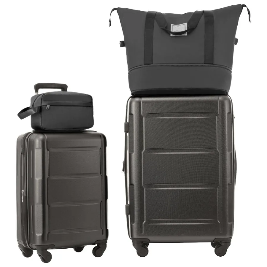 2 Piece Luggage Set for Travel: ABS Material, Black, Expandable Spinner Wheels, TSA Lock, Lightweight Suitcases 20inch+28inch
2 Piece Luggage Set for Travel: ABS Material, Black, Expandable Spinner Wheels, TSA Lock, Lightweight Suitcases 20inch+28inch