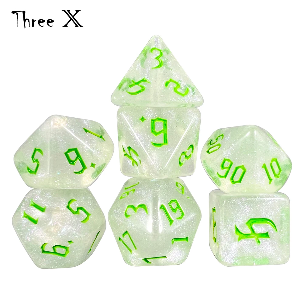 7 шт./набор, полупрозрачные блестящие кости-хамелеон
7 шт./набор, полупрозрачные блестящие кости-хамелеон