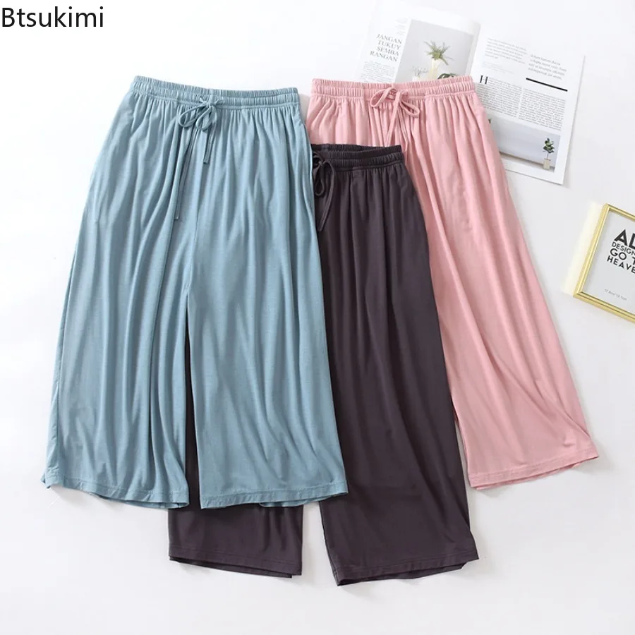 2025 Women's Summer Loose Cropped Trousers Shorts Ladies Modal Thin Style Shorts Solid Wide Leg Home Pants Womens Bottoms Shorts
2025 Women's Summer Loose Cropped Trousers Shorts Ladies Modal Thin Style Shorts Solid Wide Leg Home Pants Womens Bottoms Shorts