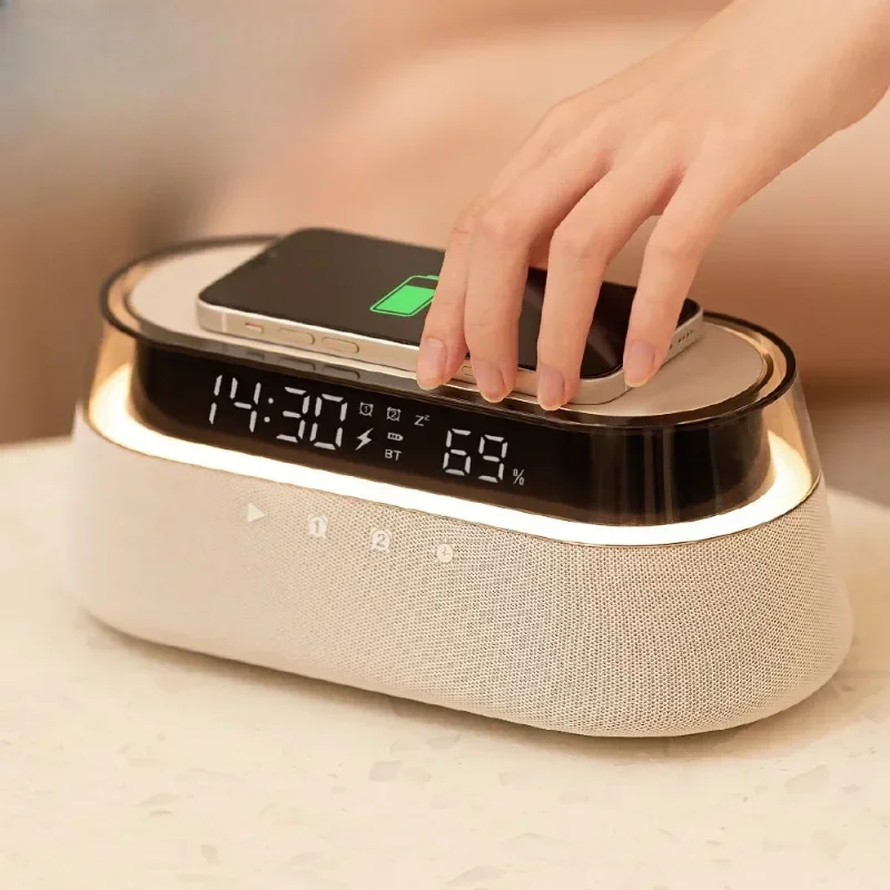 New Arrival Factory Sale Perfect Technology 3 In 1 Wireless Charger Alarm Clock 15W Wireless Chargers With Speaker Night Light
New Arrival Factory Sale Perfect Technology 3 In 1 Wireless Charger Alarm Clock 15W Wireless Chargers With Speaker Night Light