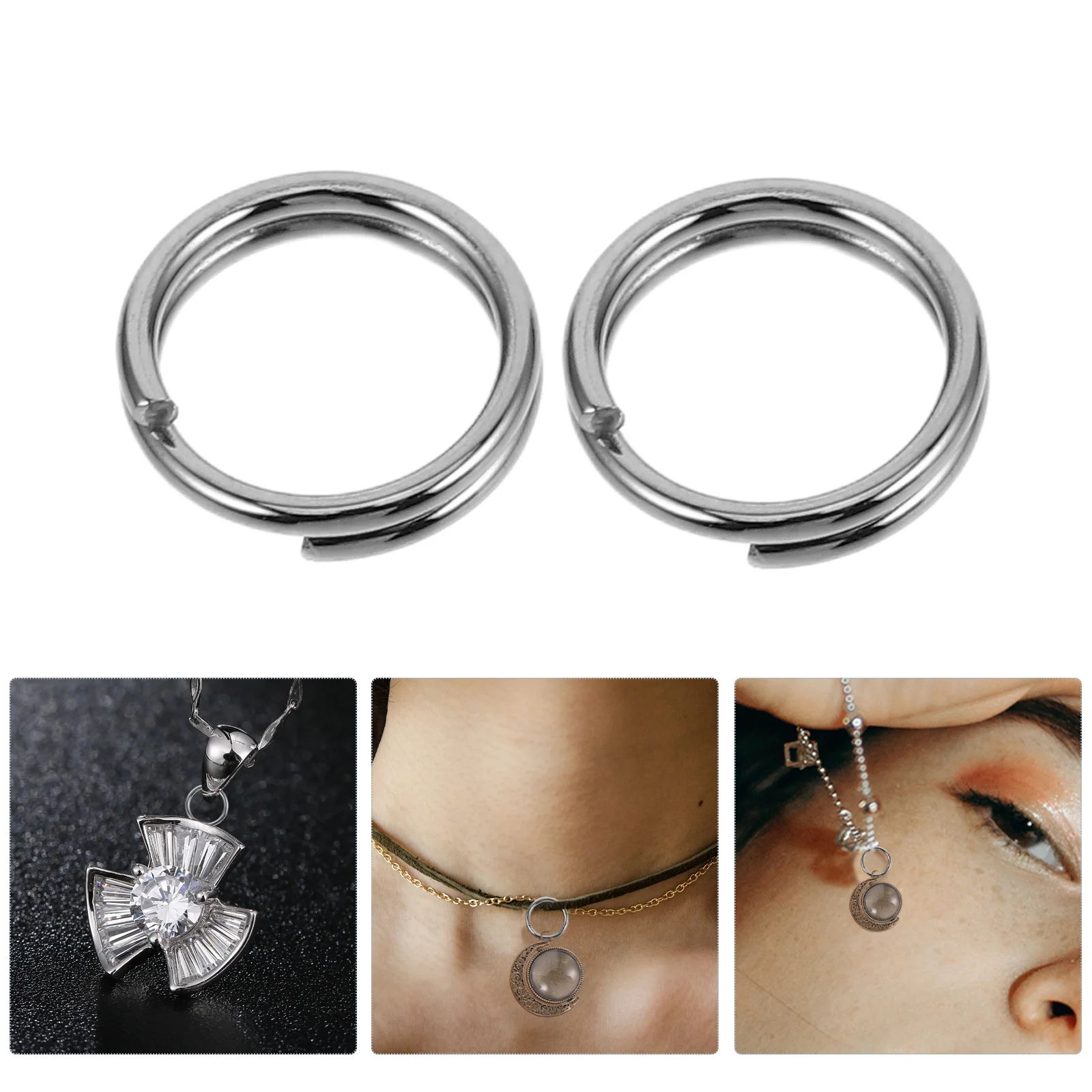 100 Pcs Stainless Steel Key Ring Chain Rings Small Keychain Kit Heavy Duty Holder for Crafts 
100 Pcs Stainless Steel Key Ring Chain Rings Small Keychain Kit Heavy Duty Holder for Crafts