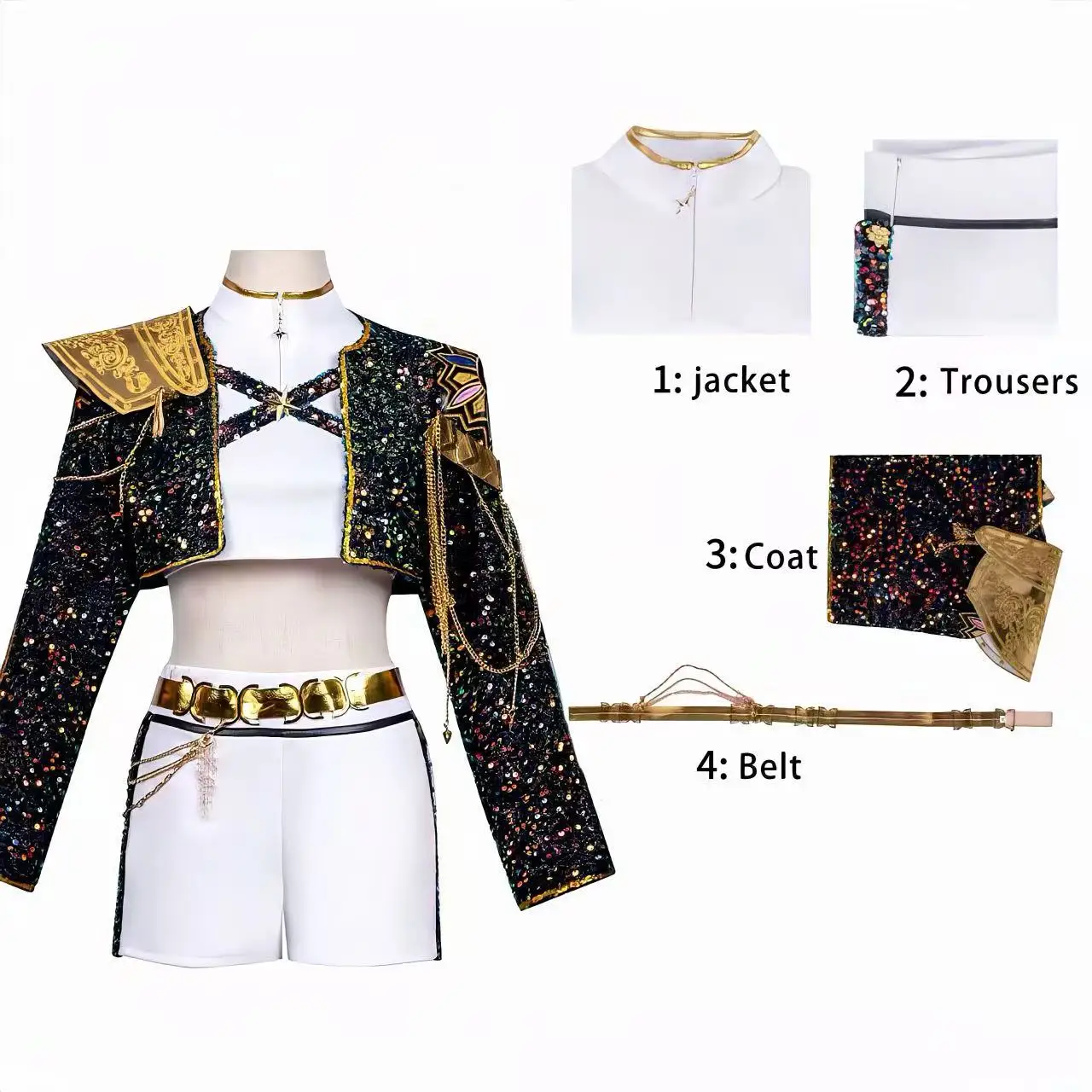 2025 Halloween Kpop Zoey Cosplay Costume Women Girls Demon Hunters Mira Cosplay Clothes Set Fancy HUNTRIX Dress Halloween Pa
2025 Halloween Kpop Zoey Cosplay Costume Women Girls Demon Hunters Mira Cosplay Clothes Set Fancy HUNTRIX Dress Halloween Pa