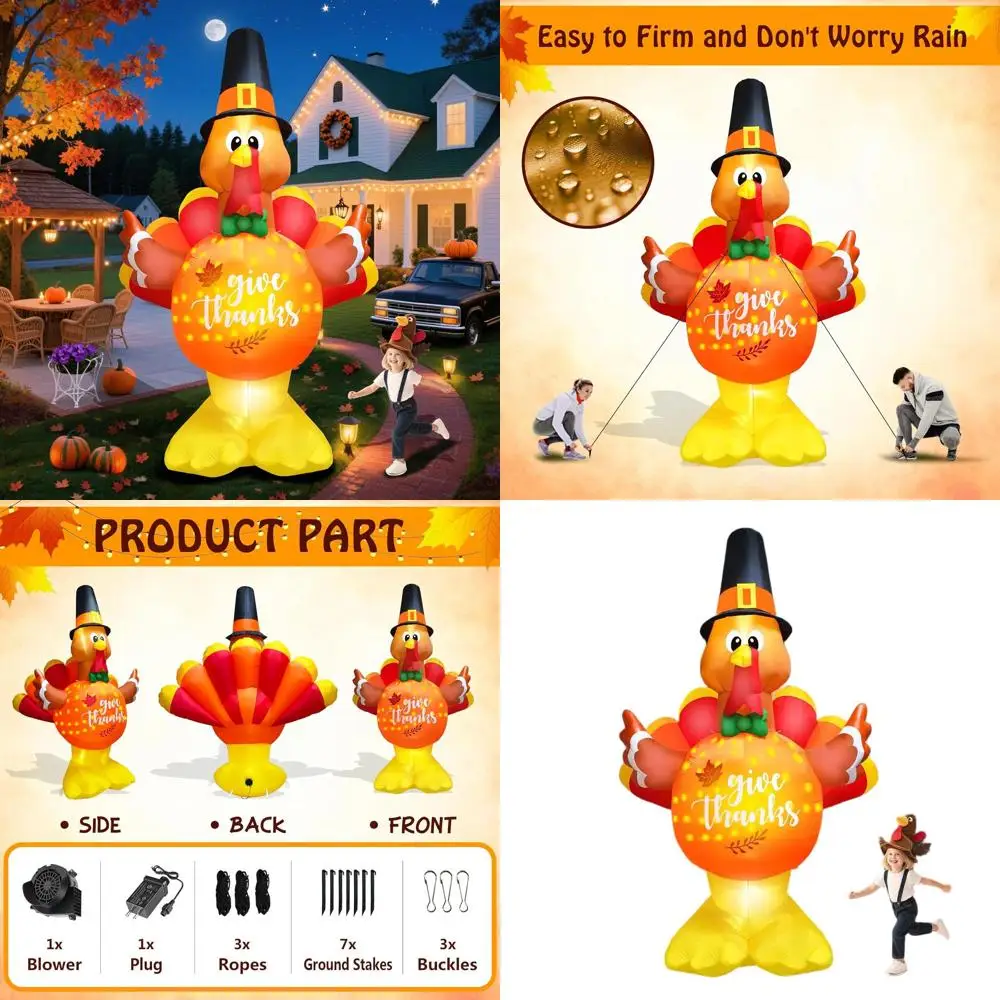 Гигантский 10-футовый надувной индейский светильник на День Благодарения с тыквенным животом и светодиодным светом в виде снежинки, украшение для уличного газона
Гигантский 10-футовый надувной индейский светильник на День Благодарения с тыквенным животом и светодиодным светом в виде снежинки, украшение для уличного газона
