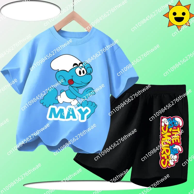 Детский комплект с короткими рукавами Blue Fairy с мультяшным принтом — повседневные топы для мальчиков и девочек — летние футболки нового стиля — 2 предмета
Детский комплект с короткими рукавами Blue Fairy с мультяшным принтом — повседневные топы для мальчиков и девочек — летние футболки нового стиля — 2 предмета