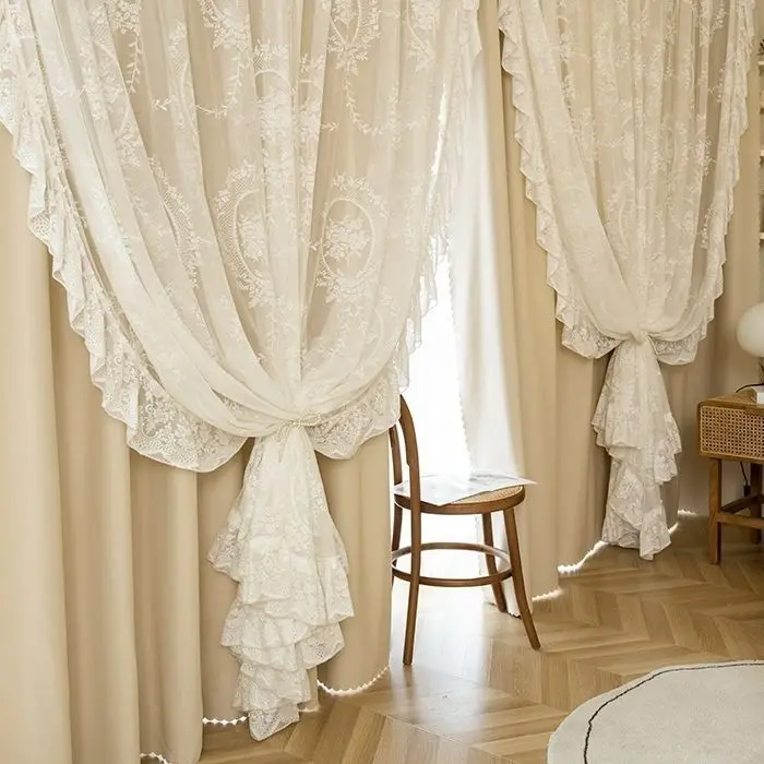 Light Luxury Lace Gauze Curtains Rococo Balcony Bedroom Modern High-end Bay Window Gauze Dream Curtain
Light Luxury Lace Gauze Curtains Rococo Balcony Bedroom Modern High-end Bay Window Gauze Dream Curtain
