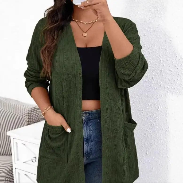 plus Size Cardigan Coat Multi Color Multi Size Pocked Encounter Women's Fashion City Walk Long Sleeve Loose Fit Polyester
plus Size Cardigan Coat Multi Color Multi Size Pocked Encounter Women's Fashion City Walk Long Sleeve Loose Fit Polyester
